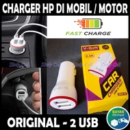 HP Original 2A Fast Charging Car Charger for LENOVO LEGION Y70 K10 K12 K13 K14 NOTE PLUS PRO A7 A8 2