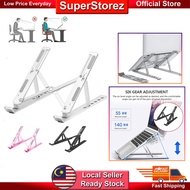 Superstorez Laptop Stand Support Heat Dissipate Ergonomic Foldable Multi Angle Komputer Riba Rak Rac