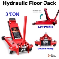 HYDRAULIC FLOOR JACK 3TON ULTRA LOW PROFILE DOUBLE PUMP / SINGLE PUMP NORMAL PROFILE FLOOR JACK 3 TO