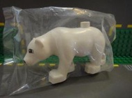 新進貨未裝袋【點點小豆】lego 樂高積木 DUPLO 得寶 零件 動物 白色 大北極熊 1 個 如圖！