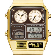 JG2103-72X Citizen Digital Dual Time Gold Stainless Steel Chronograph Unisex Watch