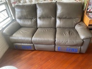 芝華仕 三座位電動真皮梳化灰色 Cheers 3-Seater Recliner Sofa - Grey Leather