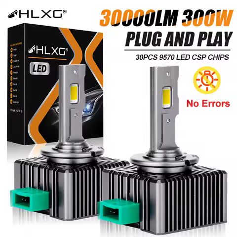 HLXG D3S D1S LED Canbus Headlights HID Plug & Play D2S D4S D5S D8S Reflektory D1R Two-sided CSP Chip