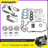 Engine Parts Full Gasket Set Timing Chain Piston Kit Fit 1.5 T L GAS B38 For BMW 118i 218i 318i 418i