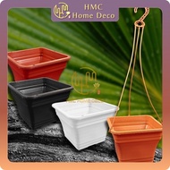 HMC LENGTH 19CM SQUARE HANGING PLASTIC FLOWER POT CHERRY POT CP-198 GARDENING DURABLE PLANTING POT P