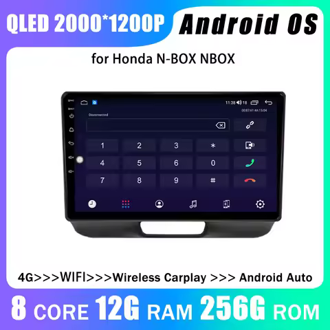 8 Core QLED 4G DSP RDS for Honda N-BOX NBOX 2011 - 2017 Car Radio Carplay Android Auto Stereo GPS Au
