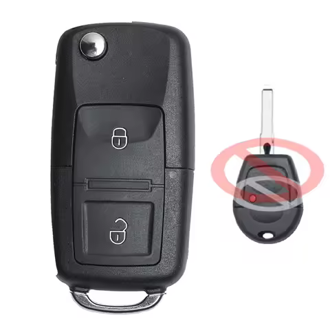 Keyecu 5FA 008 548, 5FA008548 2 Buttons 433MHz ID48 Chip Upgraded Flip Remote Car Key Fob for Seat I