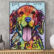 DIY Diamond Embroidery, Color dog Round Full Diamond beads dog is love rhinestone Diamond painting diamond painting cross