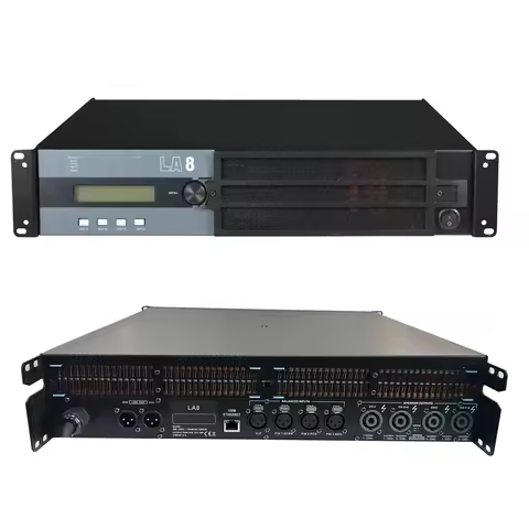 LA8 Professional DSP Digital Power Amplifier 4x1500W 8OHM DJ Subwoofer Amplifier Line Array Speaker 