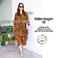 Kaftan Jawa Classic Baju Batik Wanita Terbaru 2022 Modern Kekinian Motif Classic Elegan Mempesona Le