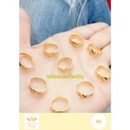 T1. Cincin Emas Kadar 375 Bayi Berat 0,5 Gram (Uk. Bisa di Sesuaikan)