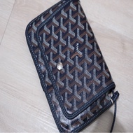 Goyard plumet 經典信封包（深藍色）