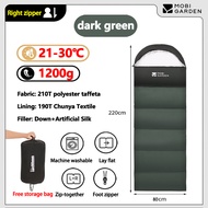 😴Warm even at -10 to -20°C Premium 4 Season Adult Outdoor Envelope Hooded Sleeping Bag Single person