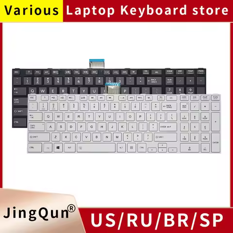 US Russian UK Black Laptop Keyboard For Toshiba Satellite C850 C855D C855 C870 C870D C875 C875D L870