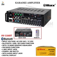 MAX Karaoke Amplifier with 10 Band Graphic Equalizer AV-326BT