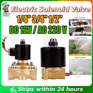 Electric Solenoid Valve Two Way Brass Normally Closed DC 12V AC 220V 1/4" 1/2" 3/4" 1" For Water Air Fuels Gas For Water / Oil / Gas Brass Water Oil Air Closed-Solenoid-Valve Normally Closed Type Solenoid Brass Valve Water Brass