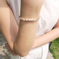 少女記憶 ◆ pink - 天然石 / 粉蛋白石 / 日本珠 / 黃銅 / 手鍊 手環 禮物客製設計