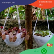 White Hanging Plant Pot Size L 23 cm 19 cm - Creeping Flower Pot