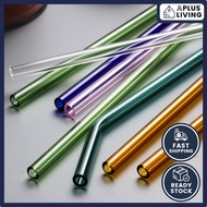 25cm Long Glass Straw Eco Friendly Straight & Bent High Borosilicate Straw Reusable Drinking Straw C