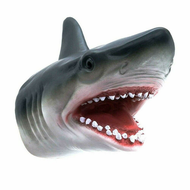 Pluck Shark Hand Puppet Toys เด็กยางนุ่มถุงมือสัตว์ของเล่นจำลองฉลามหุ่นมือ Animal