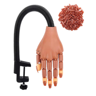 Latihan Nail Art Nailart Tranning Hand Manekin Set Adjustable Manekin Kuku Reusable Bahan Silikon AB