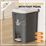 [20L/50L/80L] Little Carpenterr Tong Sampah Dapur Restroom Waste Bin Rubbish Bin with Foot Pedal Kit