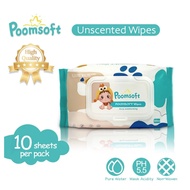 [Mum's Club Free Sample] POOMSOFT Non Alcohol Small Baby Wet Wipes/Wet Tissue (10 Pcs x 1 Pack)