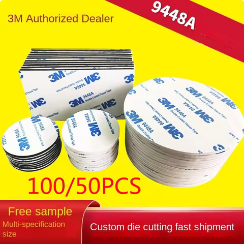 100/50/20/10pcs 3M 9448A Double-Sided Adhesive Foam Tape High Viscosity Die Cutting Type Hook Car De