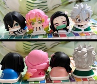 The 4th 5pcs Demon Slayer Kimetsu No Yaiba Sleeping Doll Kanroji Mitsuri Sanemi Obanai Capsule Toy A