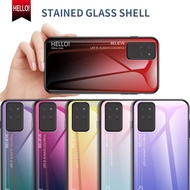 Samsung Galaxy Note20 Note 20 20 Ultra 4G 5G Case Gradient Tempered Glass Back Phone Casing Slim Cover