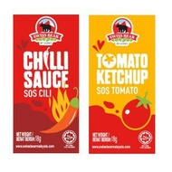 100pc. x 9g Kerry Swiss Bear Chili Tomato Sauce 9g Ketchup Cili Sachet Pek Kecil