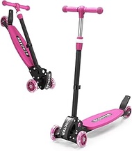 Kids Kick Scooter, Adjustable Height Kick Scooter 3 Wheel Scooters for Kids 3-5,Heavy Duty Foldable