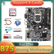 SATA B75 8USB BTC Miner Motherboard +G1610 CPU+64G USB