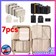 7pcs Baggage Organizer Travel Suitcase Pouch Foldable Zip Waterproof Settravel Bag
