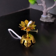 Alloy Wick Stand Lotus Wick Stand Butter Lamp Household Lotus Lamp Liquid Oil Lamp Glass Oil Lamp La