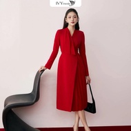 Đầm xếp Rose Inferno nữ IVY moda MS 48B0006