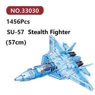 ✨SU-57 Stealth Fighter Building Blocks 1456 Pcs Reobrix Aircraft Plane Bricks Toy Set Assembly Model