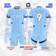 Haaland Dryfit Manchester City Kids Football Jersey | Children's futsal jersey | Children's football