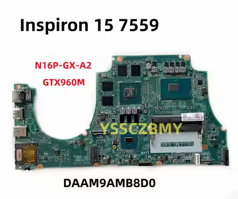 For dell Inspiron 15 7559 Laptop Motherboard DAAM9AMB8D0 Mainboard CN-0MPYPP 0MPYPP MPYPP With I7-67