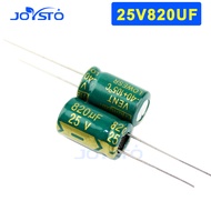 10PCS 25V 820UF high frequency low impedance aluminum electrolytic capacitor 820uf 25v 10*16
