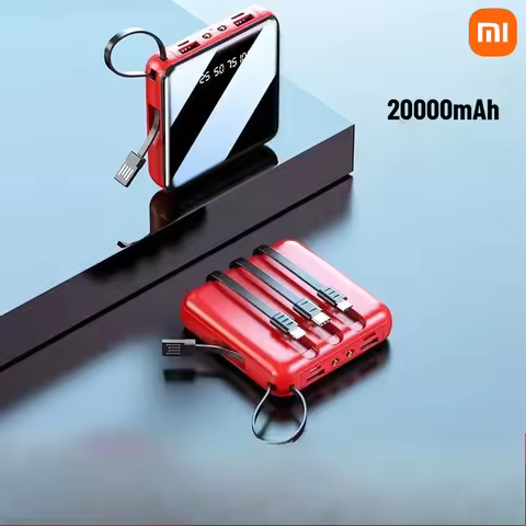 Xiaomi Mini Mirror Power Bank 20000mAh Large Capacity Portable Power Bank Battery Pack for iPhone Sa