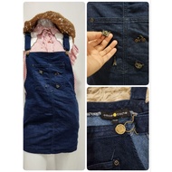 The cache Brand Also Looks New. Stretch Jeans Second-Hand Denim Skirt Overalls Waist Width 38" Hips 