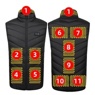 Best GMBI USB Heating Vest 3 Temperature Modes Dual Controlled Button 11 Heated Zones Washable Heated Vest Parents Male Heating Vest
