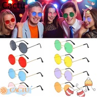 CACTUS Metal Sunglasses Retro Hippie Disco Circle Glasses