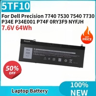 Brand New 5TF10 NYFJH 7.6V 64Wh Laptop Battery for Dell Precision 7740 7530 7540 7730 P34E P34E001 P