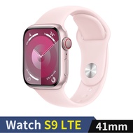 Apple Watch S9 LTE 41mm粉紅鋁錶殼配淡粉運動錶帶(M/L)