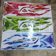 Stiker sticker body stripe cover set (1) modenas passion 125