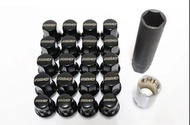 🚩🏁全新盒裝Rays防盜螺絲black motor sport gear lug 🔩🖤