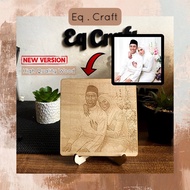 (Custom Made) Engraved Wooden Picture Frame Murah / Keychain / Gift /by Eq,Craft