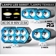 MATA LED Spotlight 8 Eyes 4 Eyes 2 Eyes 45W – 6500K White Yellow & Anti Fog Double Beam – Waterproof